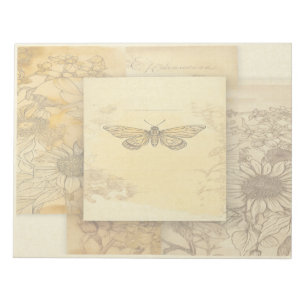 Bloc-note Tournesol et papillon