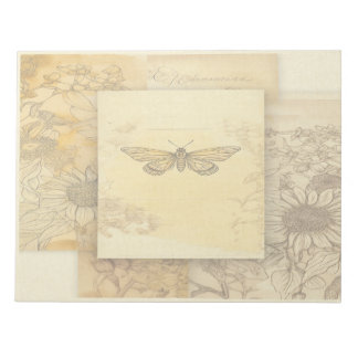 Bloc-note Tournesol et papillon