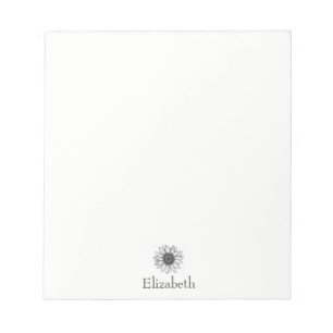 Bloc-note Tournesol Floral Nom personnalisé Entreprise