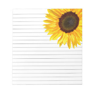 Bloc-note Tournesol jaune pâle