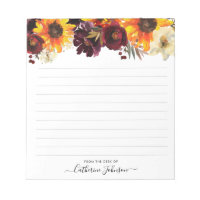 Tournesol moderne Bourgogne Rose Aquarelle Florale