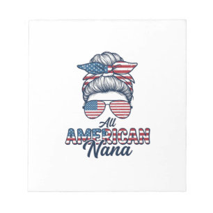 Bloc-note Tout à fait Nana patriotique chignon désordonné ve