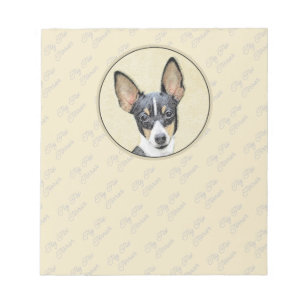 Bloc-note Toy Fox Terrier Peinture - Cute Original Chien Art