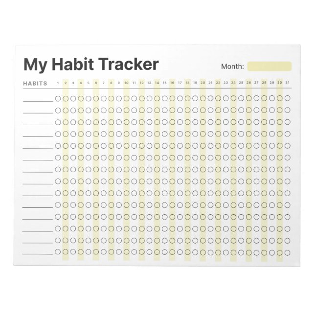 Bloc-note Tracker Habit (Devant)