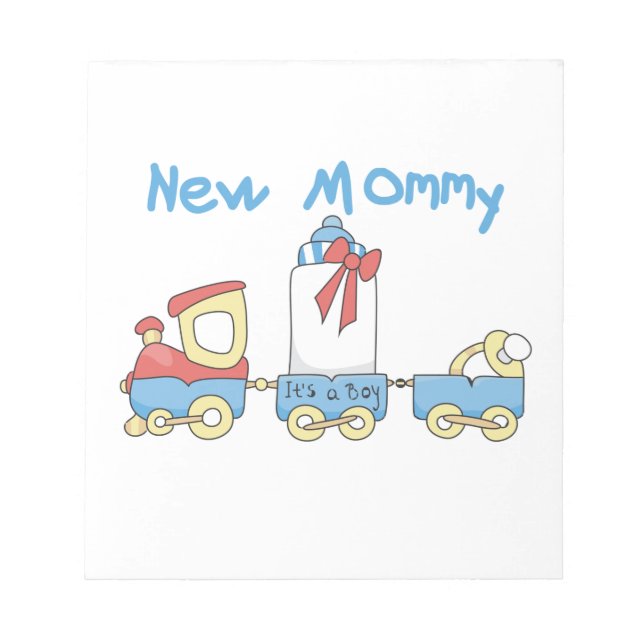 Bloc-note Train New Mommy C'est un petit cadeau (Devant)