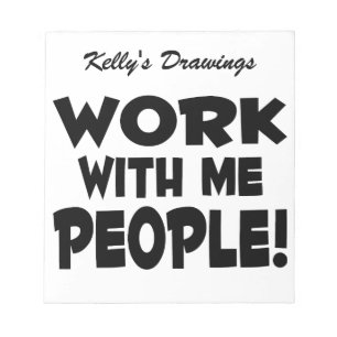 Bloc-note Travail avec moi travail d'équipe de personnes