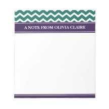 Trendy Green Chevron Purple Nom personnalisé