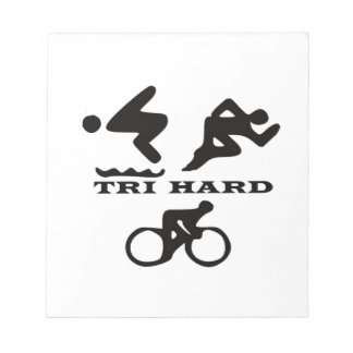 Bloc-note Tri Hard Triathlon Cadeaux Vêtements et accessoire