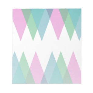 Bloc-note Triangles rose et vert