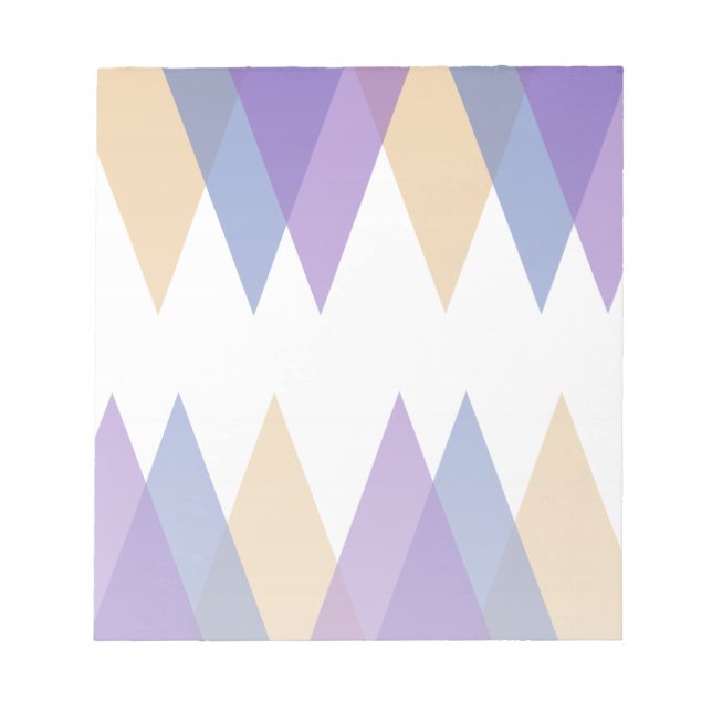 Bloc-note Triangles violets, bleus et jaunes (Devant)