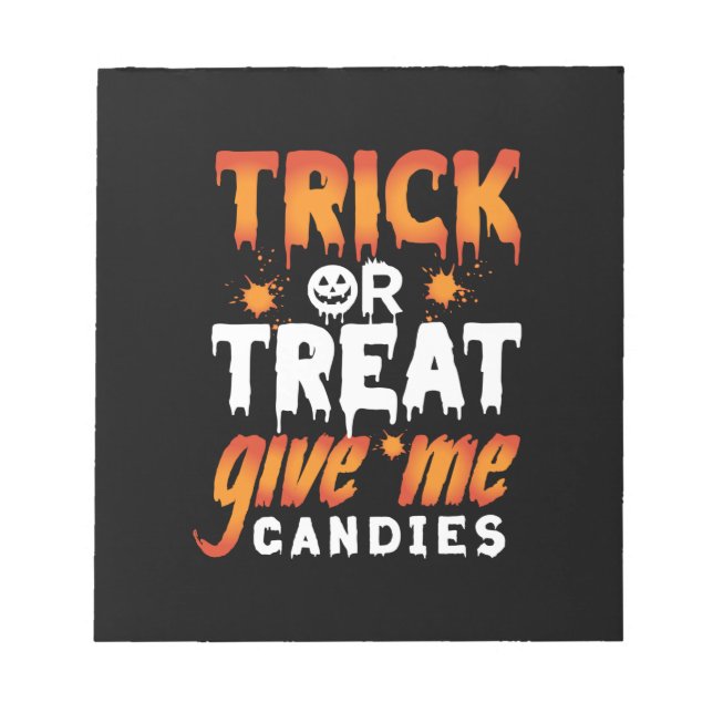 Bloc-note Trick d'Halloween (Devant)