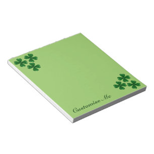 Bloc-note Trois Shamrocks verts