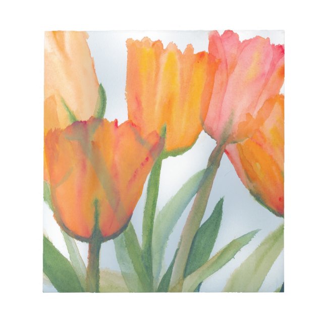 Bloc-note Tulipes d'agrumes orange (Devant)