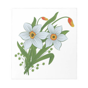 Bloc-note Tulipes et fleurs de jonquilles