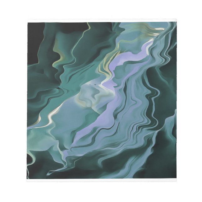 Bloc-note Turbulence bleue Acrylique pour l'art Abstrait (Devant)