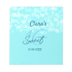Bloc-note Turquoise turquoise agate doux 16 anniversaire ajo