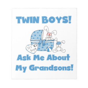 Bloc-note Twin Boys Grandsons Cadfts