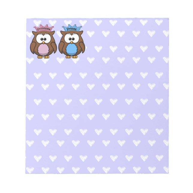 Bloc-note twin owl princess (Devant)