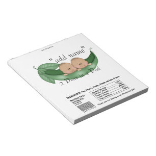 Bloc-note Twins Baby shower Candy Bar Wrappers Party Favoris