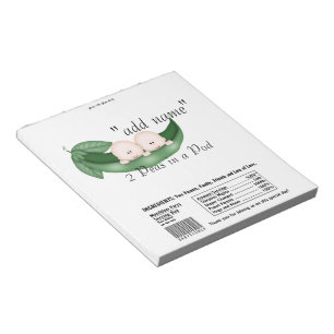 Bloc-note Twins Baby shower Candy Bar Wrappers Party Favoris