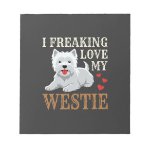 Bloc-note Typographie de l'amour du chien Westie