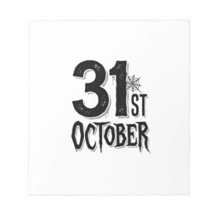 Bloc-note Typographie Halloween Vintage 31 octobre Design_1