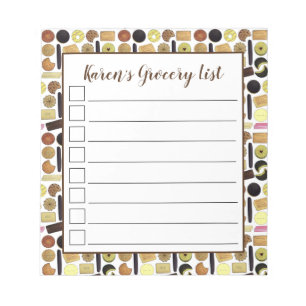 Bloc-note UK British Biscuits Shortbread Rich Tea Digestives