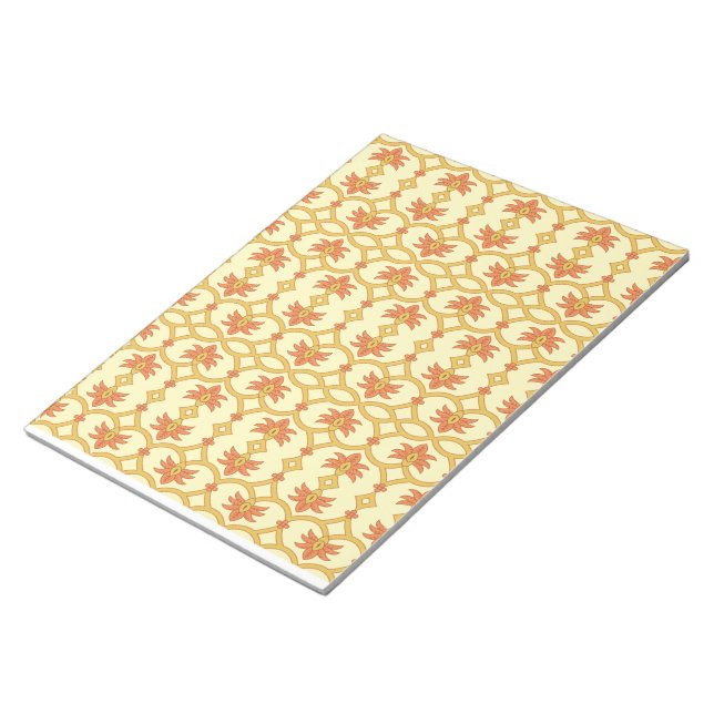 Bloc-note un arrière - plan jaune et blanc avec un (Incliné)