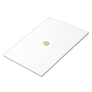 Bloc-note un cachemire jaune et vert avec feuilles et fleurs