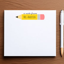 Un mot de la part du crayon de l'enseignant