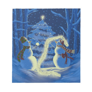 Bloc-note Un Noël de bonhomme de neige