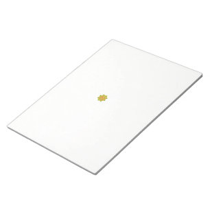 Bloc-note une fleur verte et rouge aux points noirs