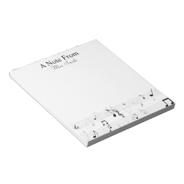 Bloc-note Une Note Du Musicien De Whimsical Music Note (Incliné)