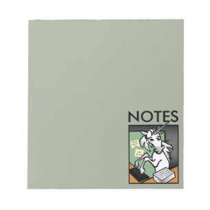 BLOC-NOTE UNICORN RECEPTIONNISTE CLAIR ET AMUSANT NOTEPAD