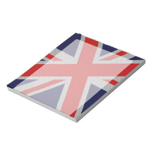 Bloc-note Union Jack dynamique sur l'impression en fibre de