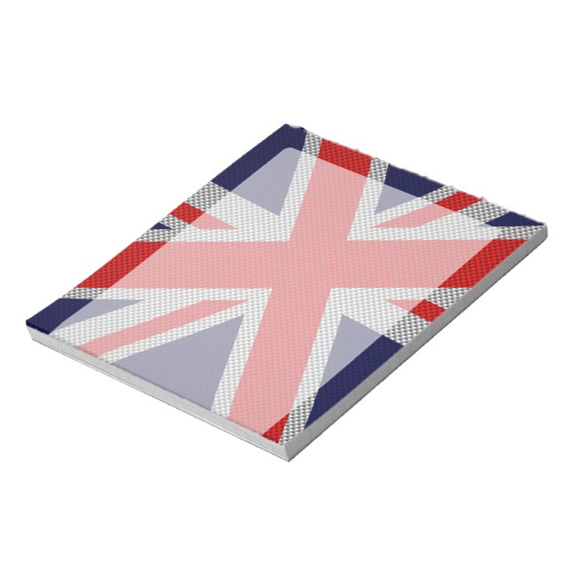 Bloc-note Union Jack dynamique sur l'impression en fibre de  (Tourné)
