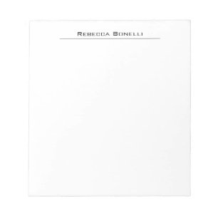 Bloc-note Unique Moderne Minimaliste Plain Blanc Simple