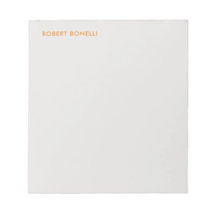 Bloc-note Unique moderne Platine gris minimaliste