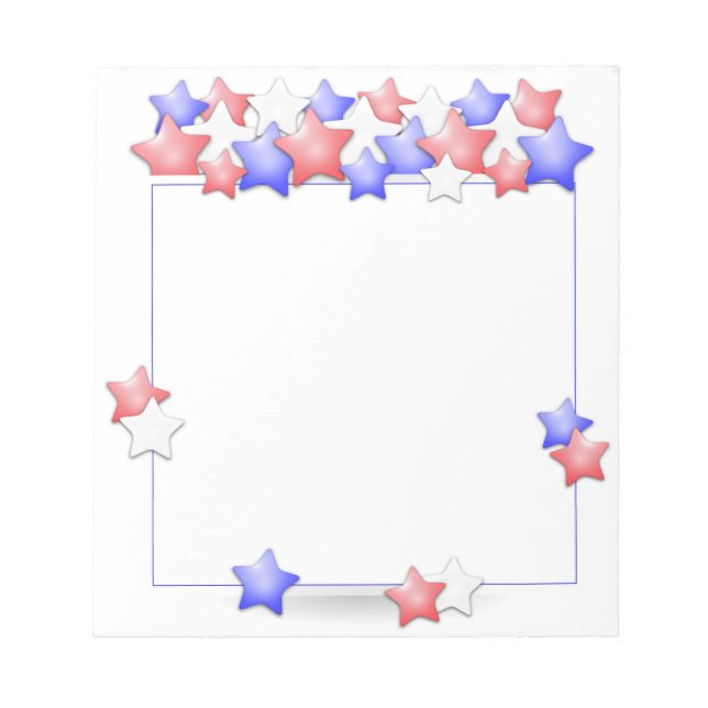 Bloc-note USA Independence Day Patriotic Stars American (Devant)