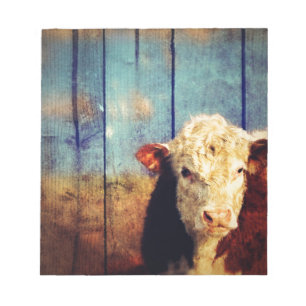 Bloc-note vache blanche à visage