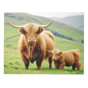 Bloc-note Vache des Highlands Animal Nature Faune Affection 