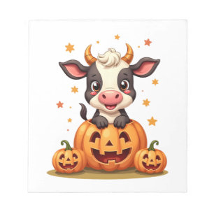 Bloc-note Vache du jardin de citrouilles