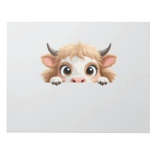 Bloc-note Vache Peeking mignon adorable animal amusant dessi