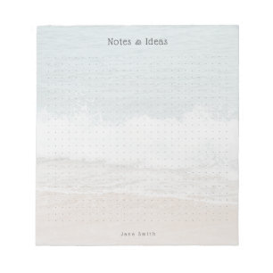 Bloc-note Vagues océaniques personnalisées esthétique point 
