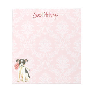 Bloc-note Valentine Rose Toy Fox Terrier