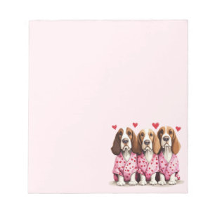 Bloc-note Valentines Day Basset Hound Dogs