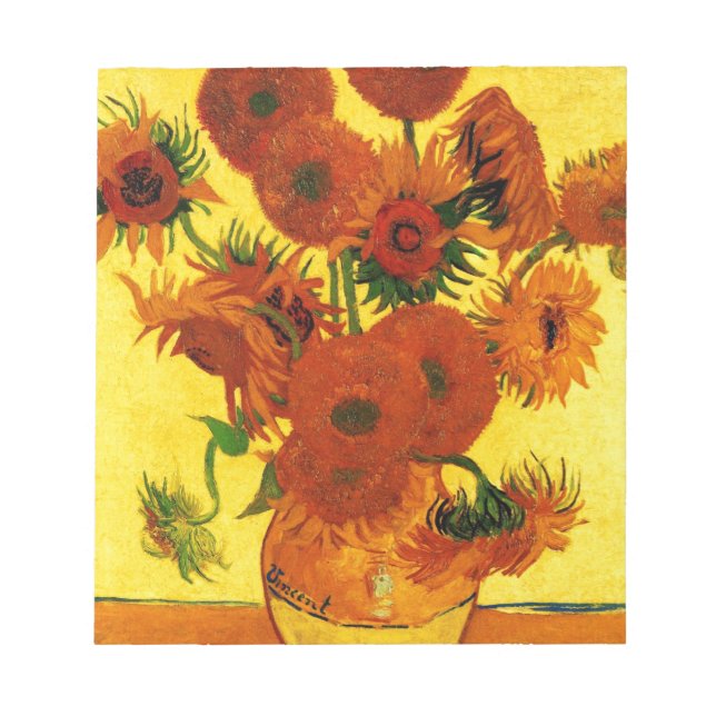 Bloc-note Van Gogh 15 Tournesols (Devant)