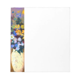 Bloc-note Vase blanc avec fleurs Odilon Redon