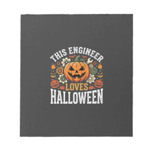 Bloc-note Vecteur de citrouille d'ingénieur d'Halloween