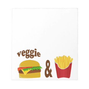 Bloc-note Veggie Burger et Fries